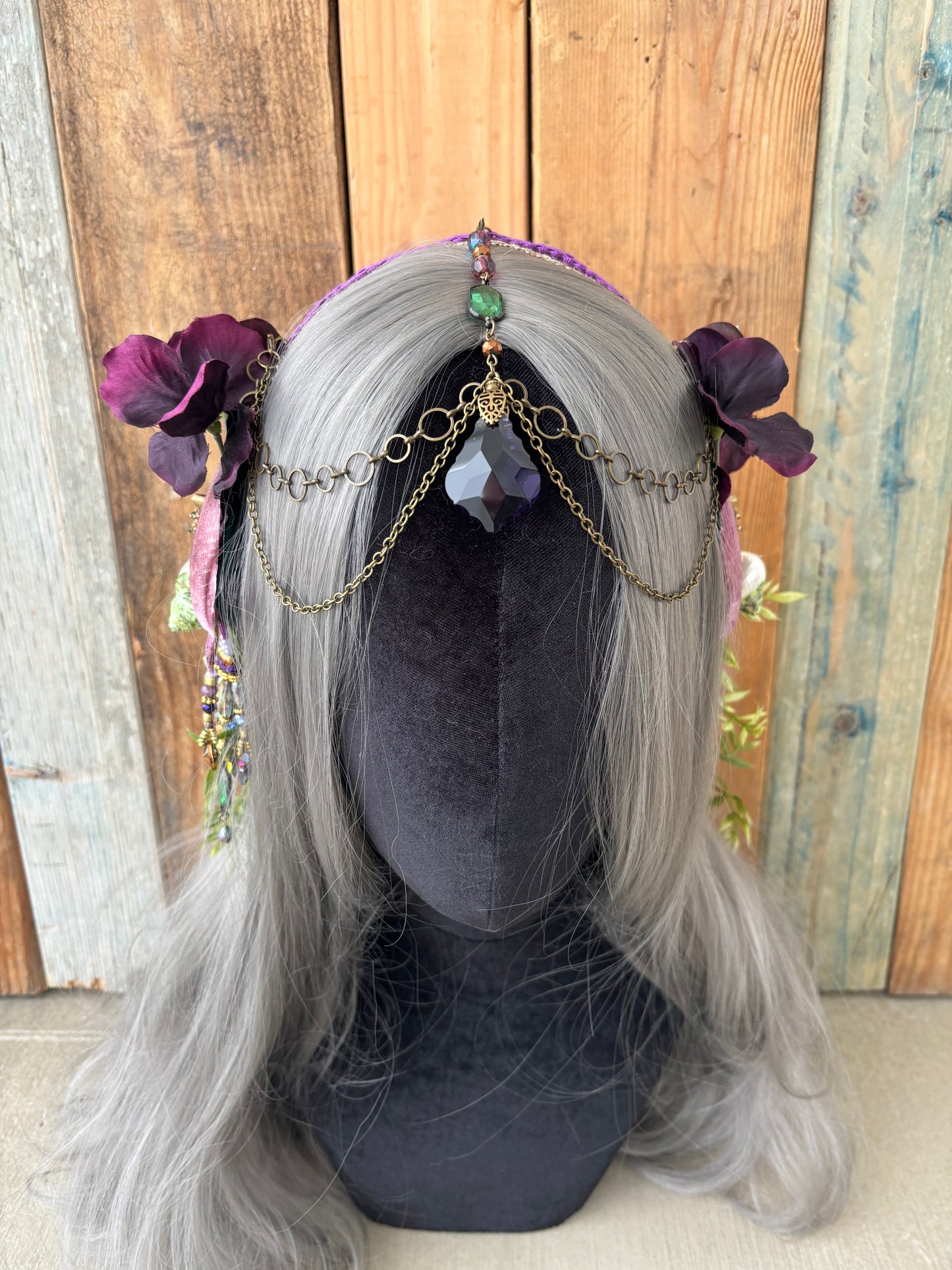 Mermaid Crown Headpiece Amethyst Mist