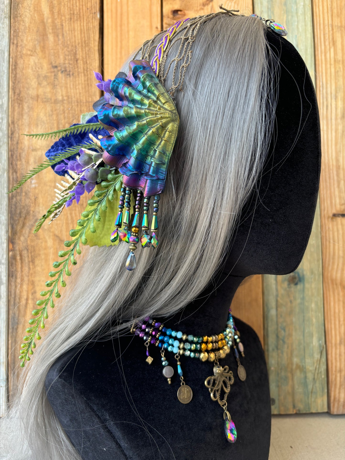 Mermaid Headpiece Set “Threadfin” For Underwater Use