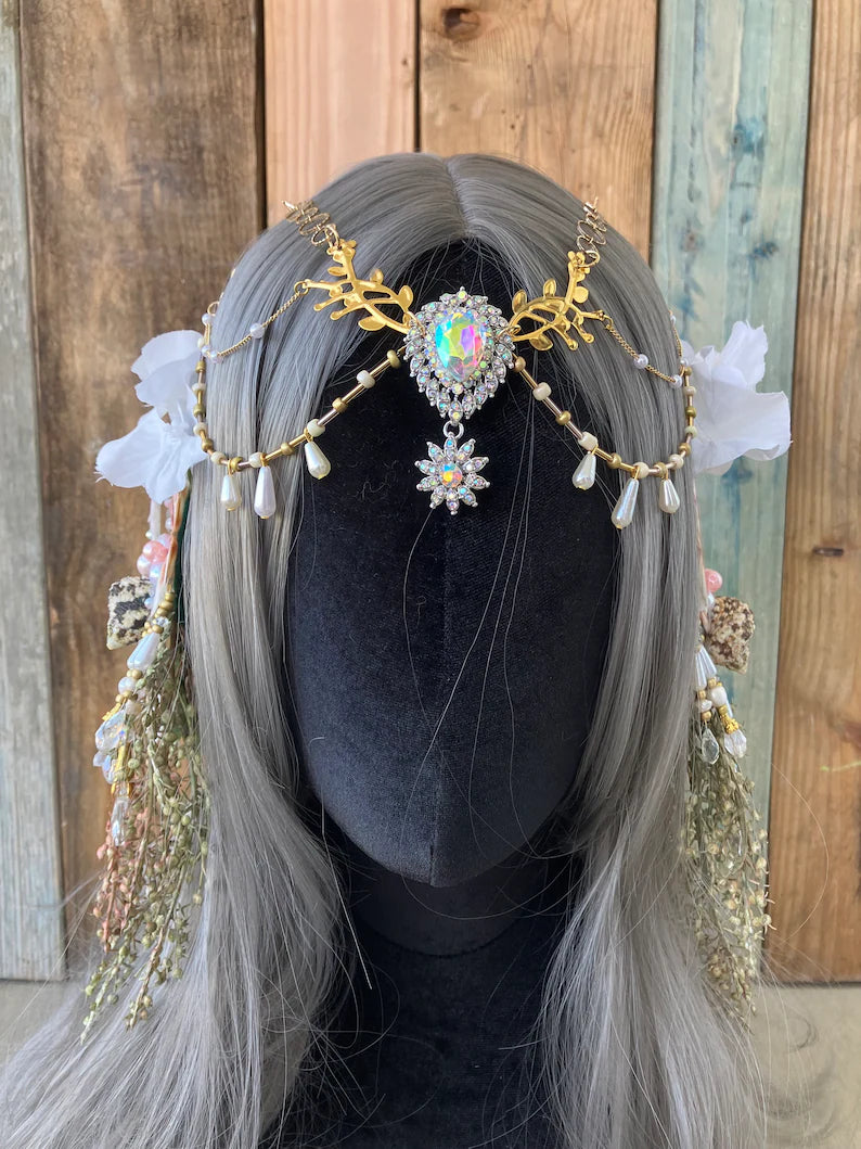 Mermaid Crown Headpiece "Irish Flat"