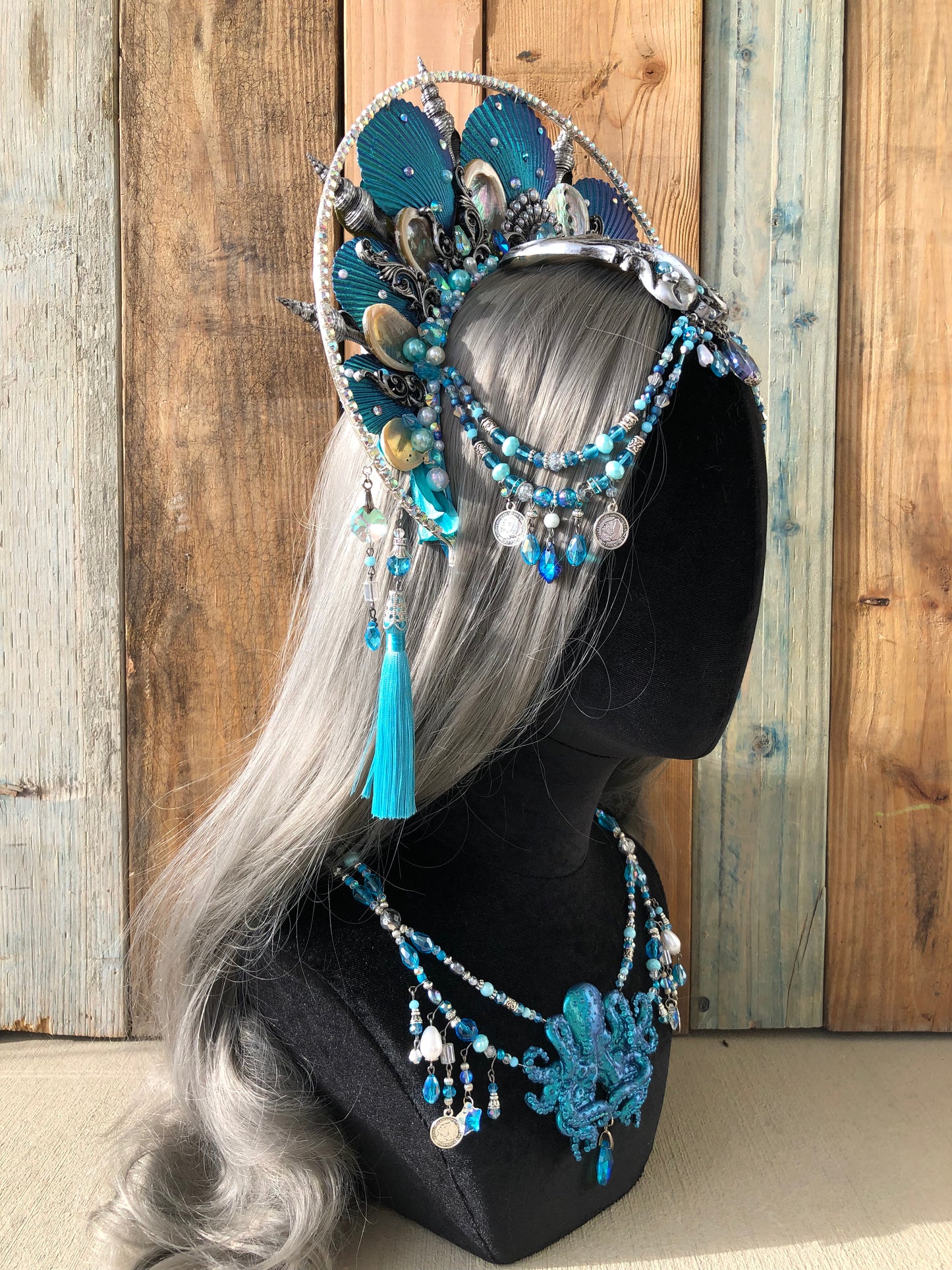 Mermaid Halo Crown With Necklace For Underwater Use