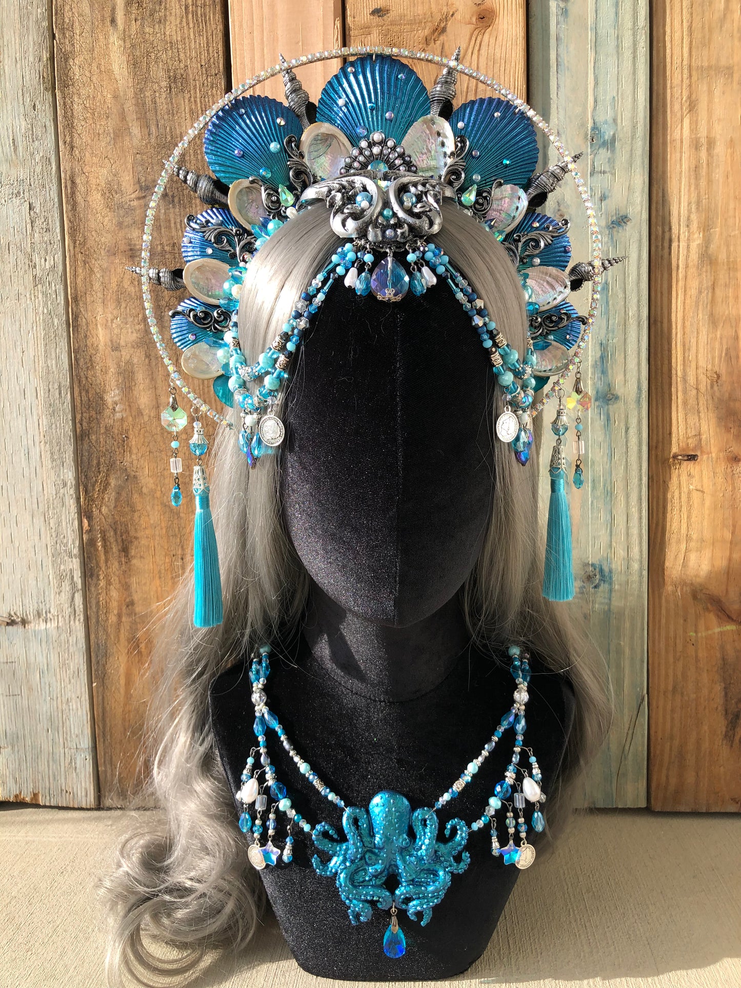 Mermaid Halo Crown With Necklace For Underwater Use
