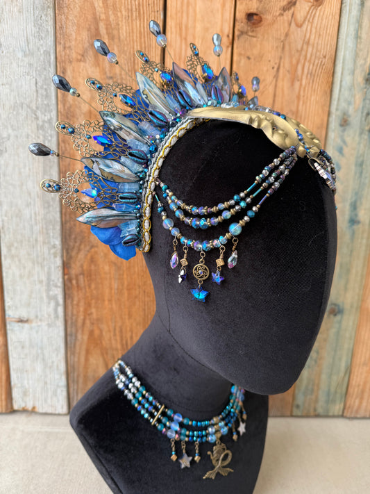 Mermaid Headpiece “Saltatrix” for Underwater Use