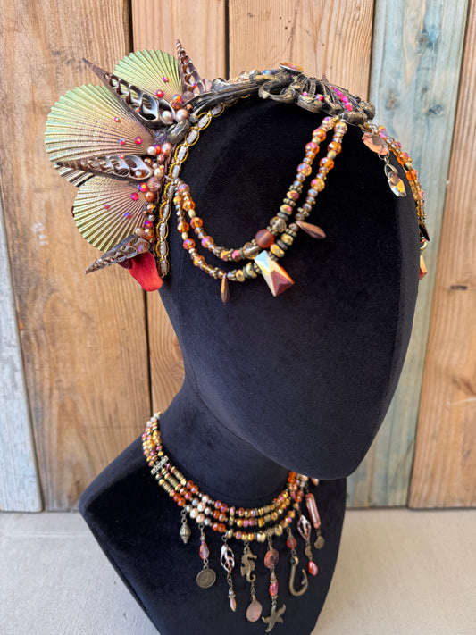 Mermaid Headpiece “Pyroclastic” for Underwater Use