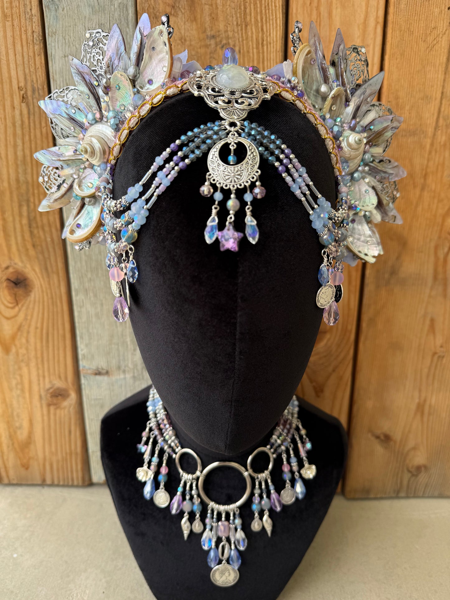 Mermaid Crown Headpiece “Silveroth” for Underwater Use