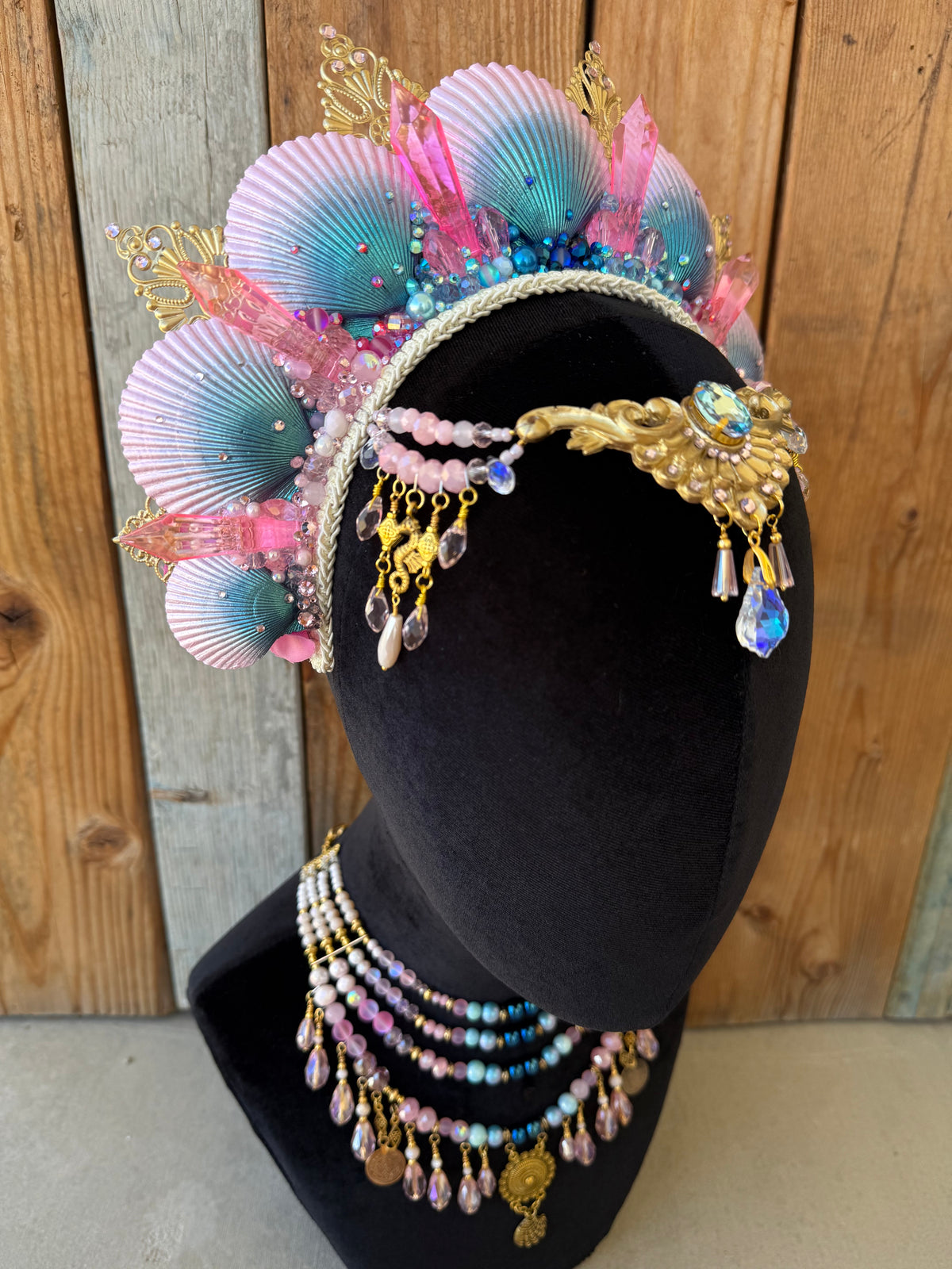 Mermaid Crown Headpiece “Azelea Decora” for Underwater use