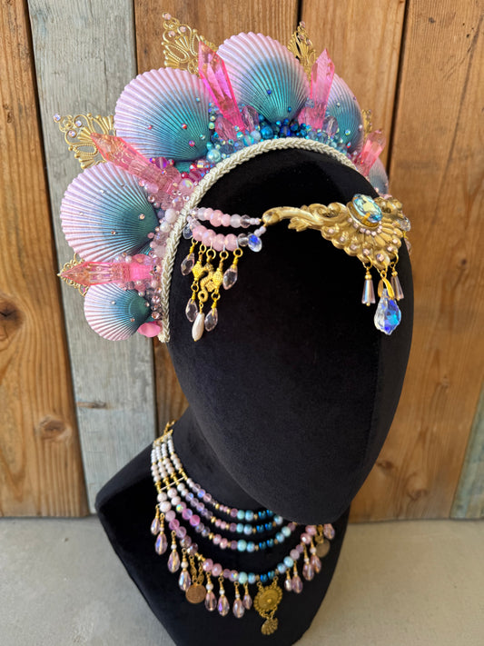 Mermaid Crown Headpiece “Azelea Decora” for Underwater use