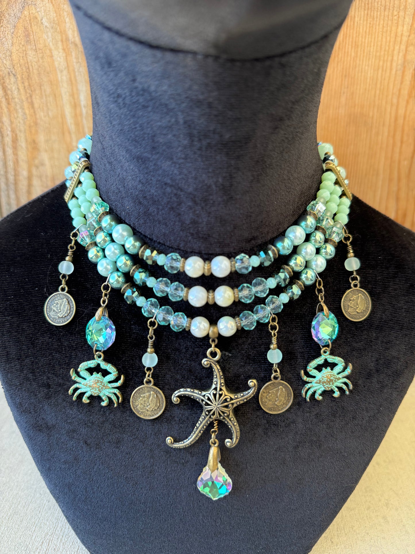 Mermaid Crown Headpiece “Patina” for Underwater Use