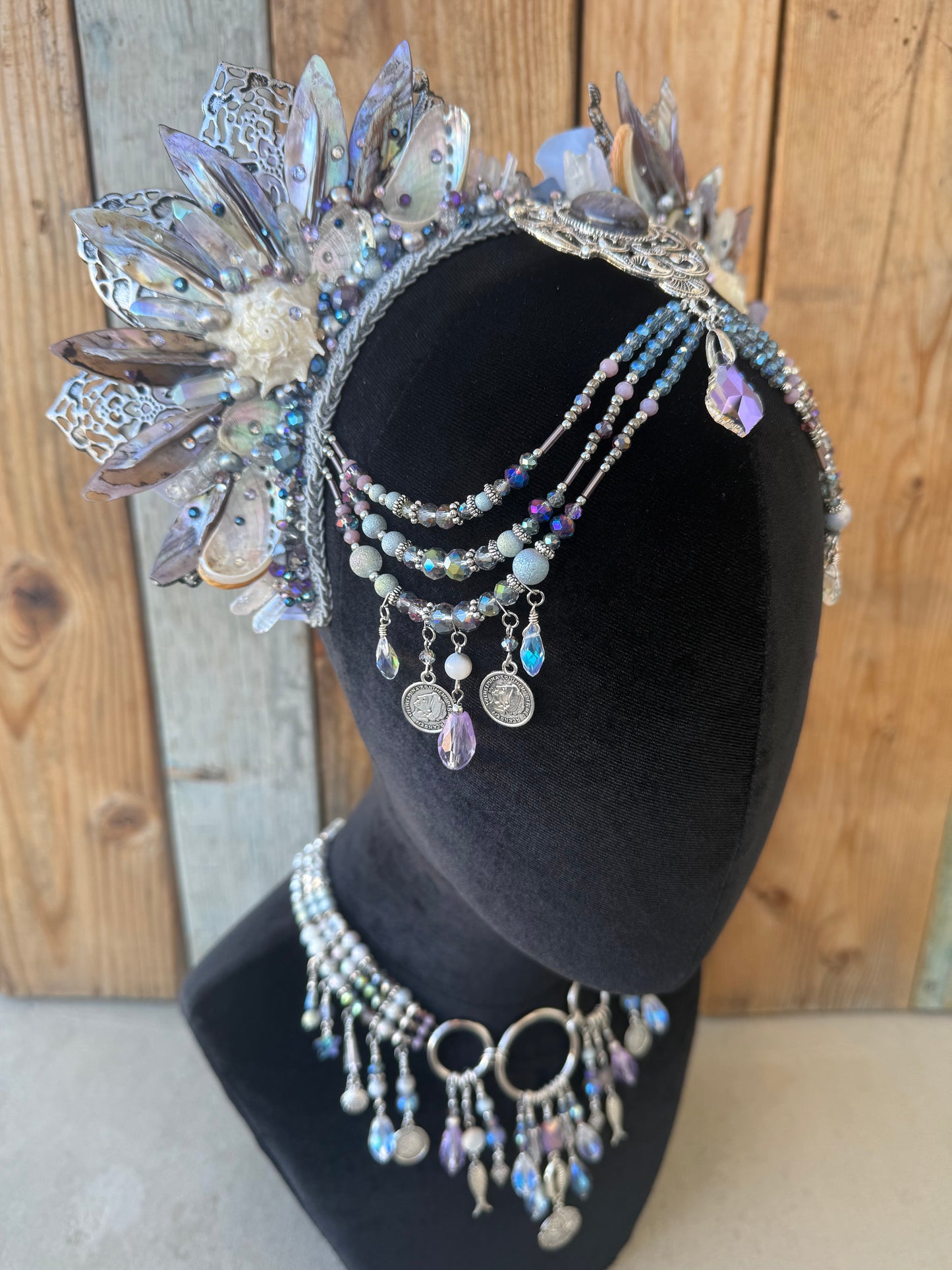 Mermaid Crown Headpiece “Silvuth” for Underwater Use