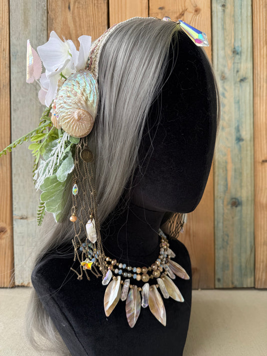 Mermaid Headpiece “Shiromi” for Underwater Use