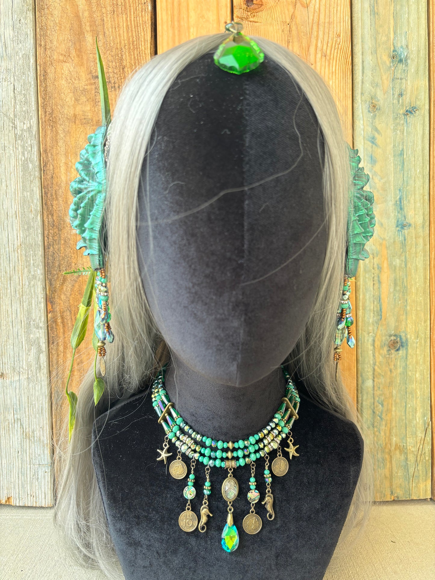 Mermaid headpiece “Piney” for Underwater Use