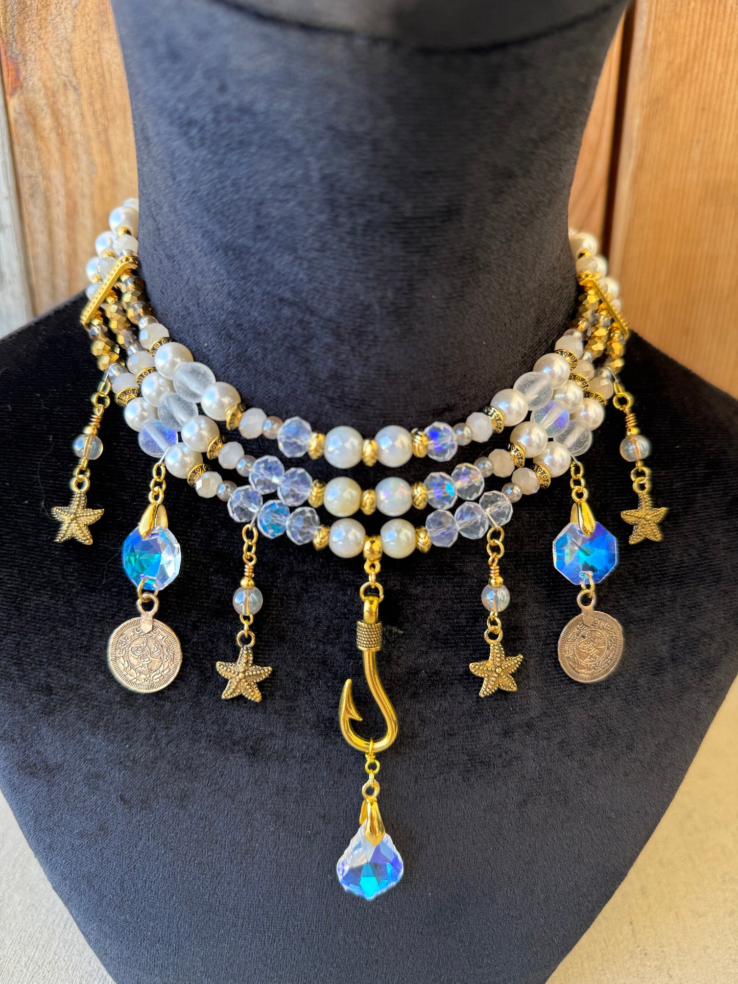 Mermaid crown headpiece “Pearl” for Underwater Use