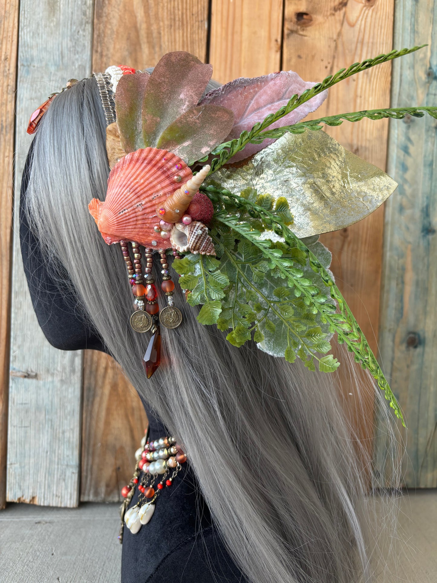 Mermaid Headpiece “Peach Arowana” for Underwater Use