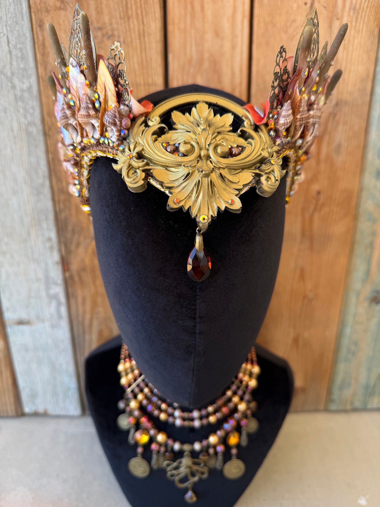 Mermaid Crown Headpiece “Sahara” for Underwater Use