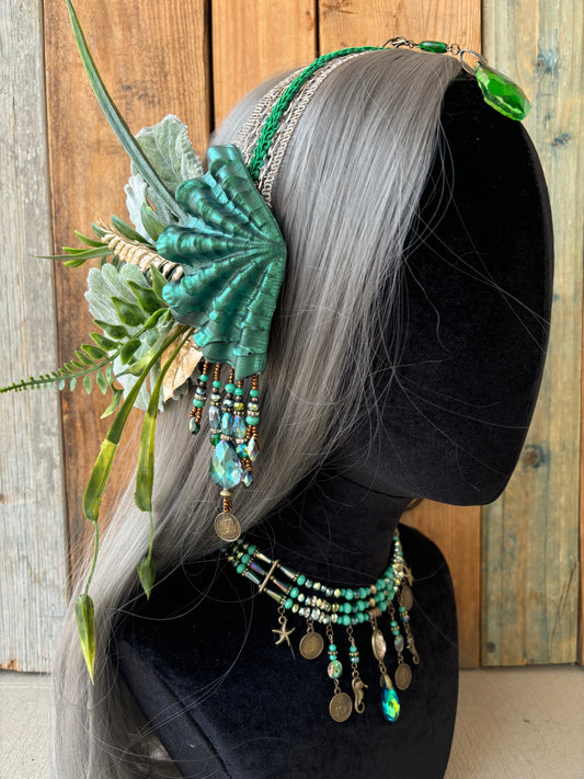 Mermaid headpiece “Piney” for Underwater Use