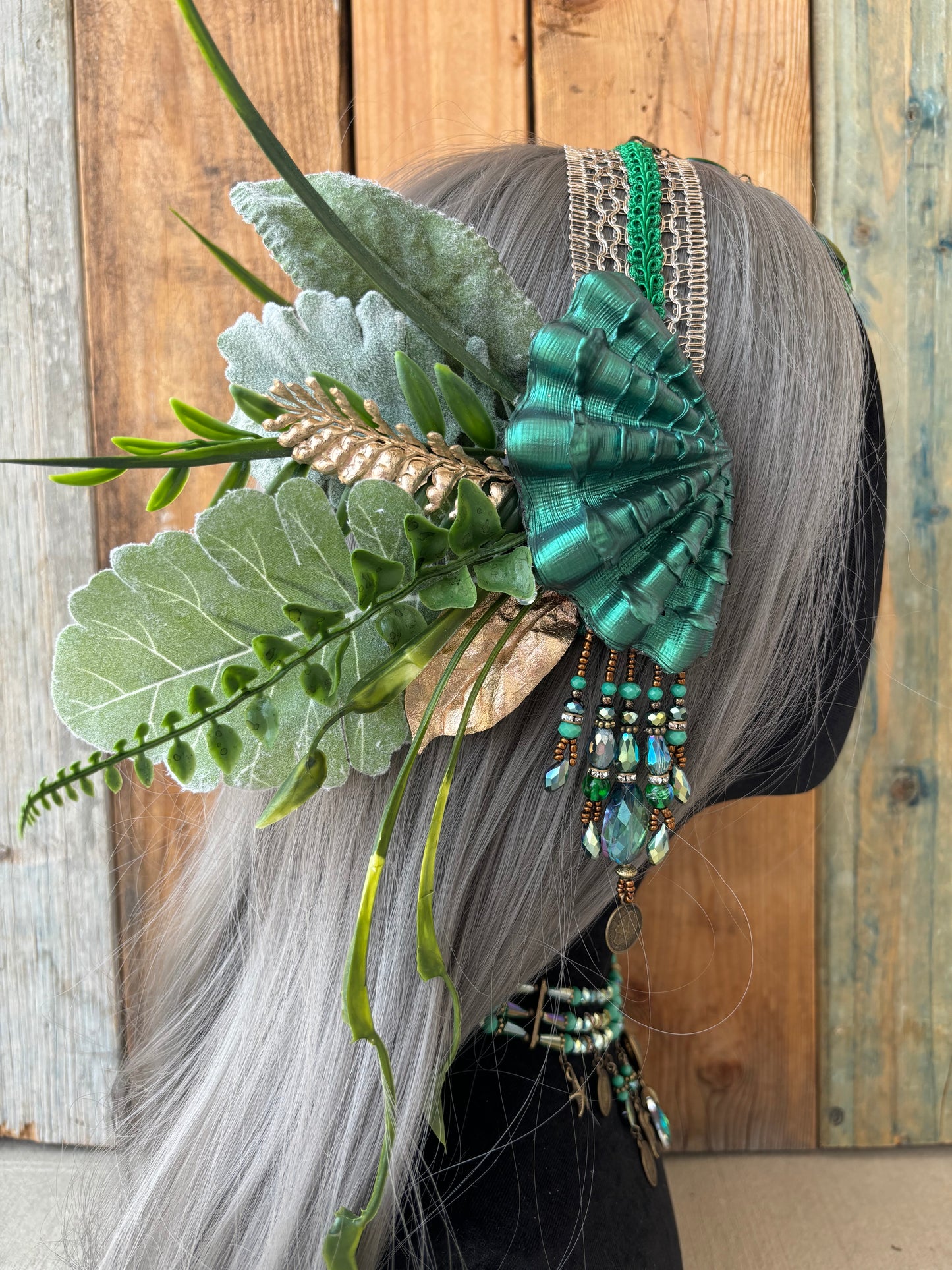 Mermaid headpiece “Piney” for Underwater Use