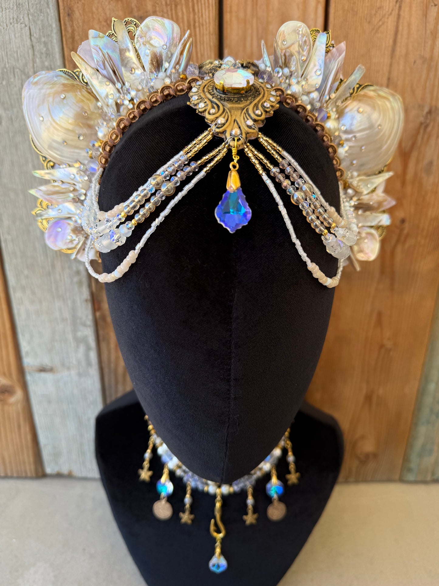 Mermaid crown headpiece “Pearl” for Underwater Use