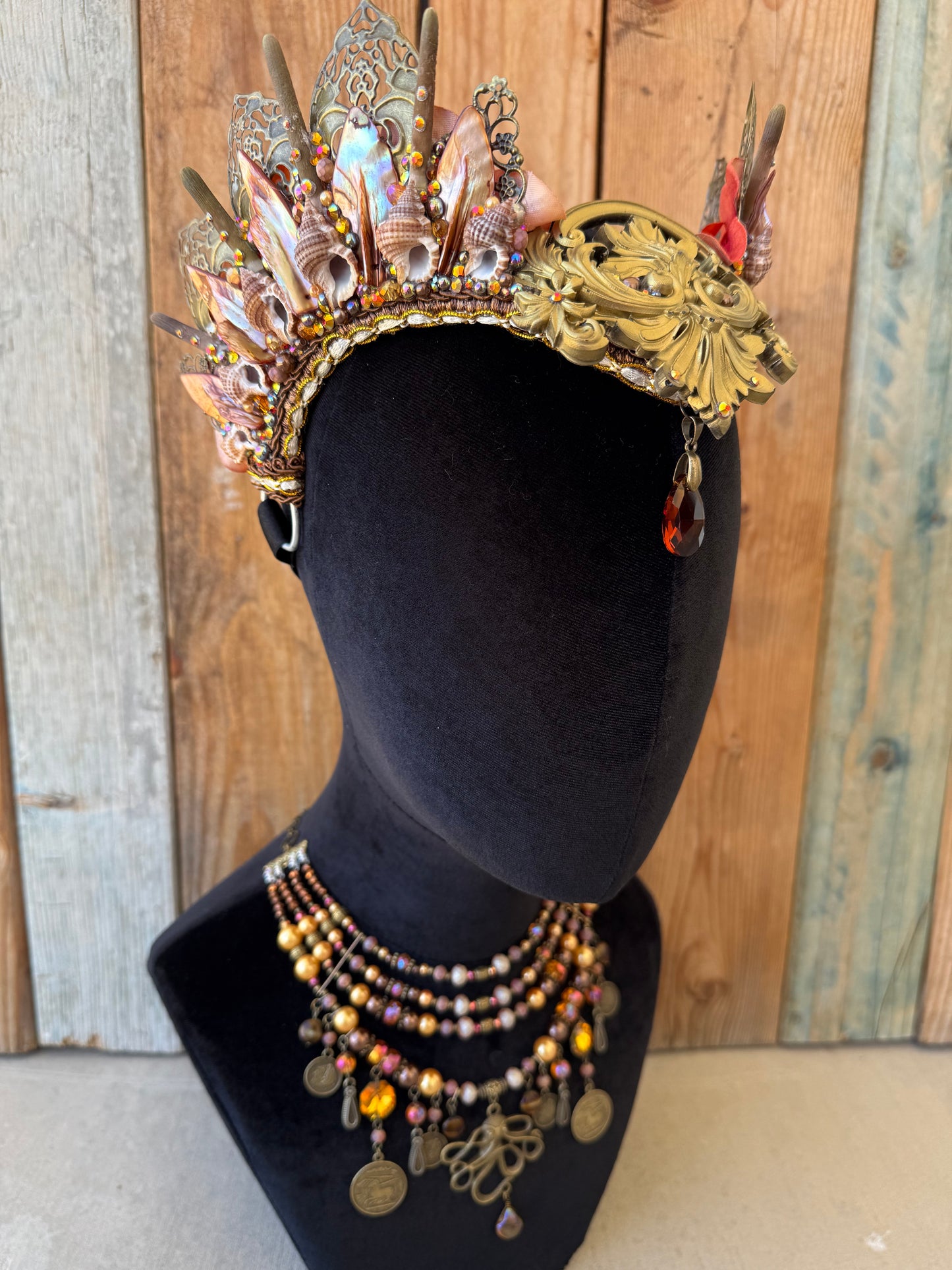 Mermaid Crown Headpiece “Sahara” for Underwater Use