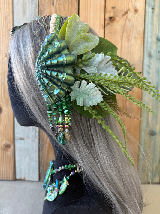 Mermaid Headpiece “Cyanellus” for Underwater Use