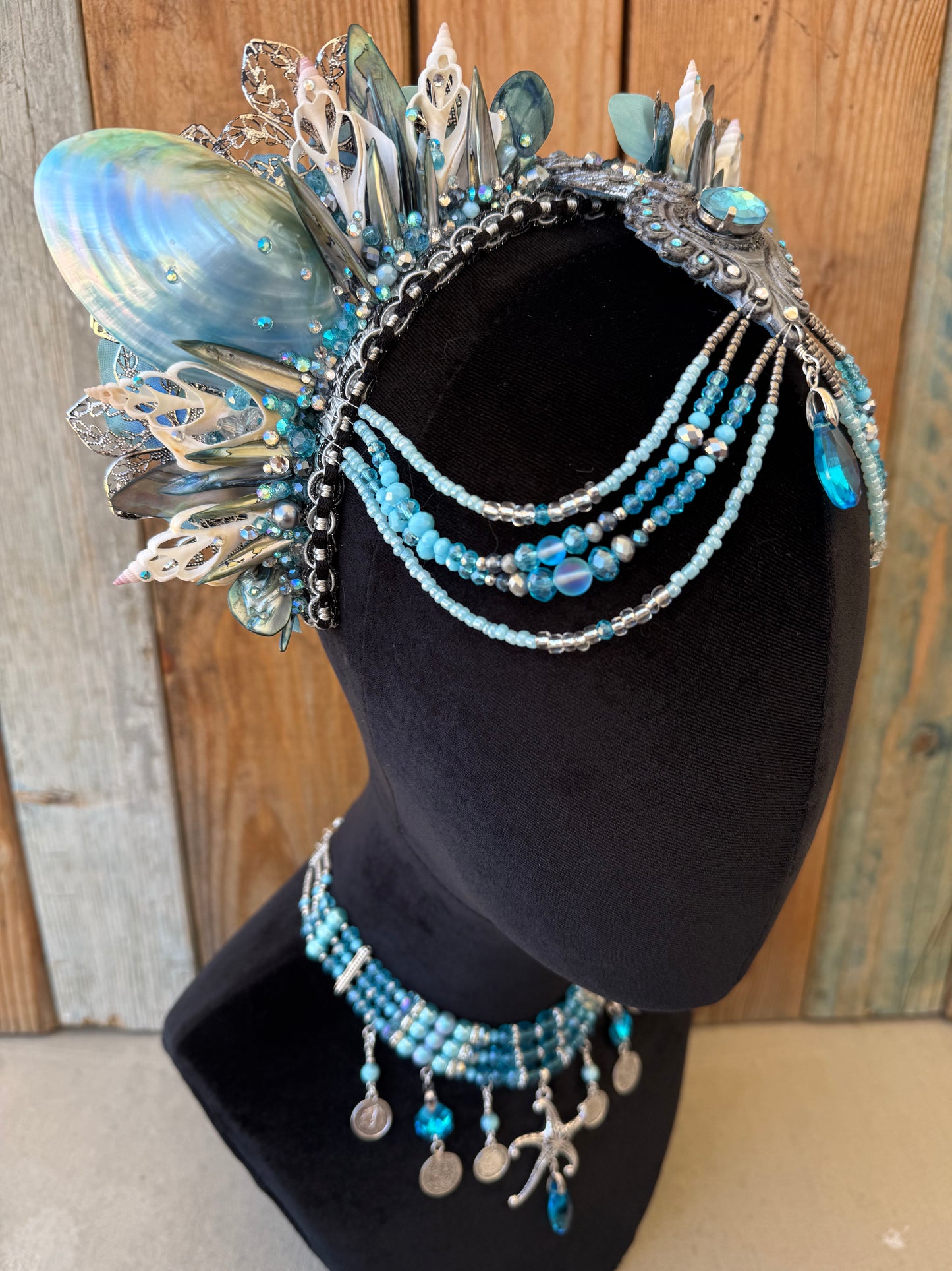 Mermaid Crown Headpiece “Liba” for Underwear Use