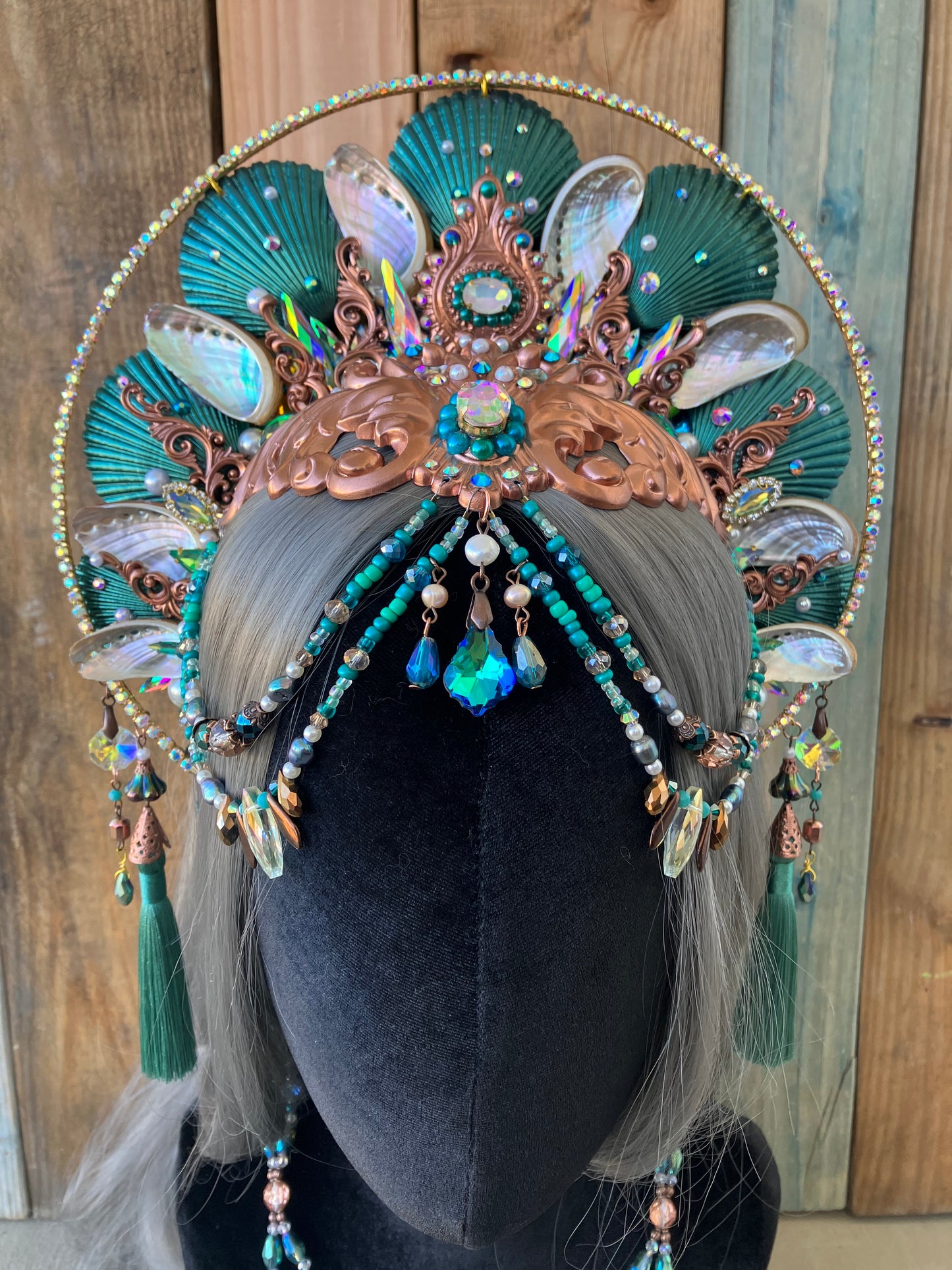 Mermaid Crown Halo Crown Headpiece for Underwater Use With Necklace