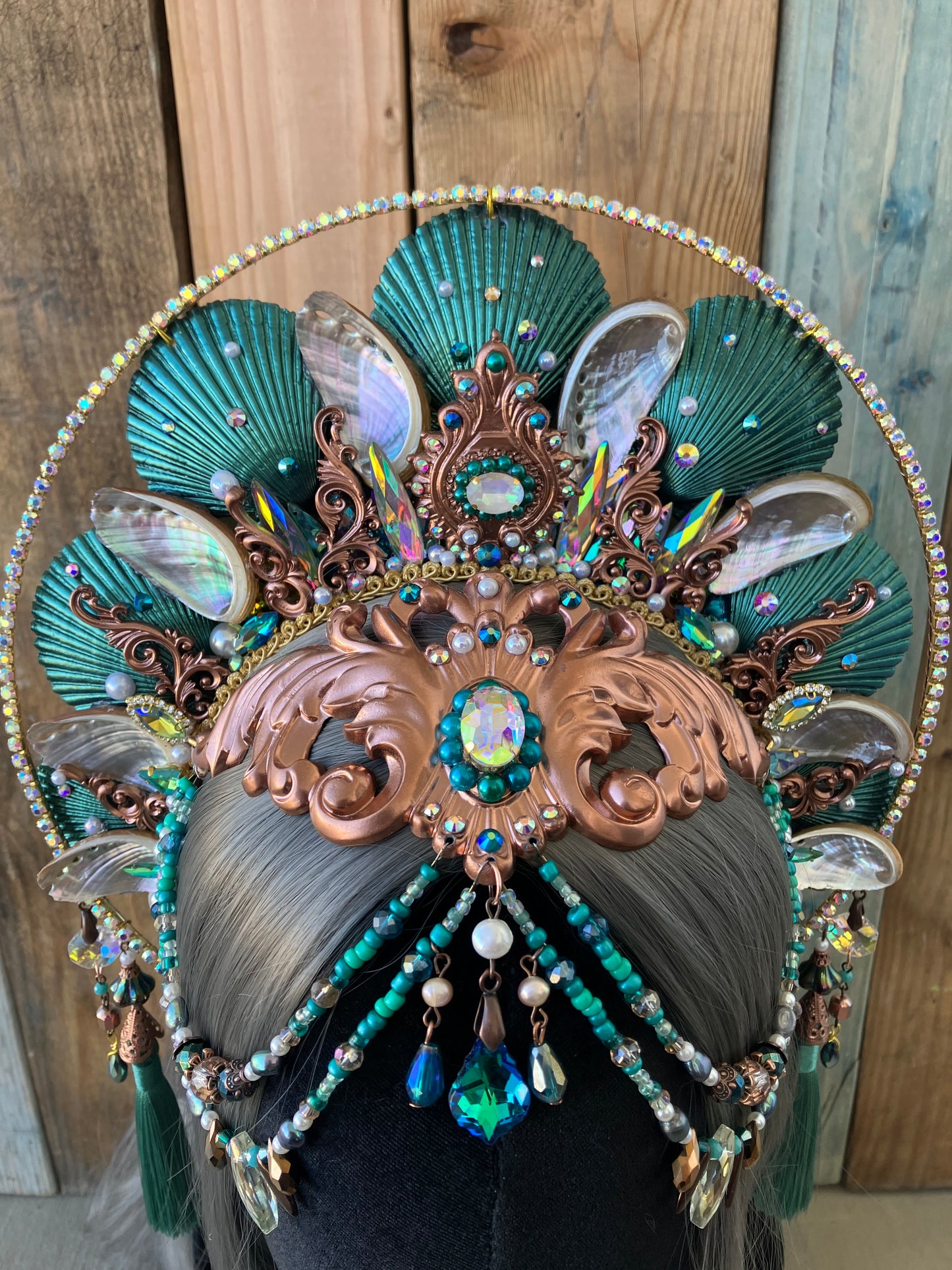 Mermaid Crown Halo Crown Headpiece for Underwater Use With Necklace