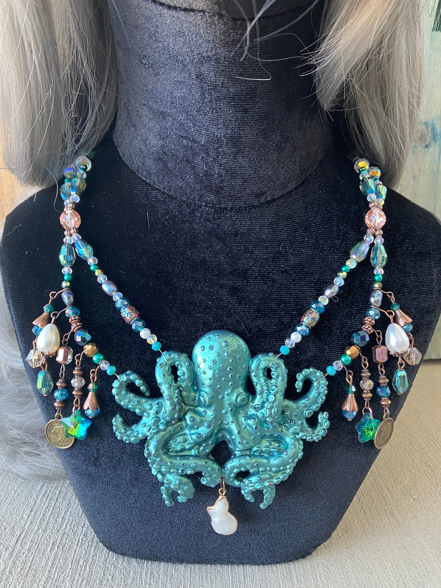 Mermaid Crown Halo Crown Headpiece for Underwater Use With Necklace
