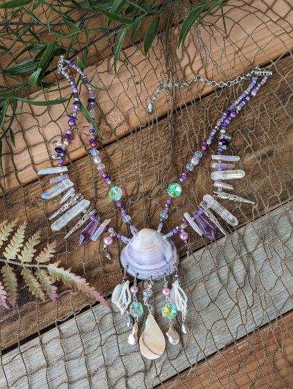 Mermaid Crown Headpiece W/WO Necklace For Underwater Use